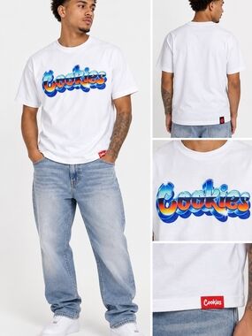 Cookies Airbrush V2 T-Shirt White Multicolor Graphic Men's M